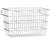 KitchenCraft Cutlery Drainer Caddy with Hooks, Metal Cutlery Holder, Robust and Hygienic 25 x 25cm (1 x 1''), Silver