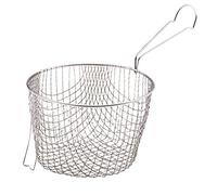 KitchenCraft Deep Fryer Basket, Extra Deep, Stainless Steel, Designed for Safety and to fit 2 cm (8'') Pans, Silver