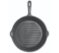 KitchenCraft Deluxe Cast Iron Round Grill Pan 24cm Black