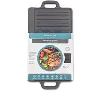 KitchenCraft Deluxe Cast Iron Reversible Griddle 45 x 23cm For BBQ or Hob