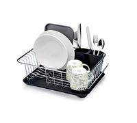 KitchenCraft Dish Drainer Rack with Drip Tray, 42 x 3.5 x 15.5 cm (16.5" x 12" x 6")