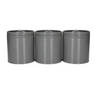 KitchenCraft 3-Piece Storage Canister Set - Grey
