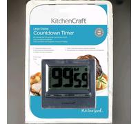 KitchenCraft Easy-Read 1-Minute Large Digital Kitchen Timer
