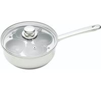 KitchenCraft Egg Poacher, Carbon Steel Egg Poacher Pan, Egg Poacher Pan for 4 eggs, Non Stick and Induction Safe, 20.5cm (11''), Silver