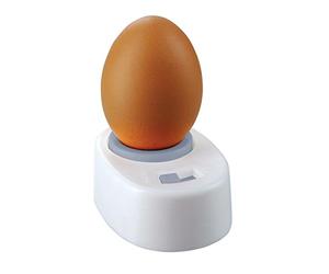 KitchenCraft Egg Pricker with Built-in Safety Lock, Plastic, White, 5.5 x 7.5 x 3 cm