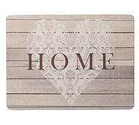 KitchenCraft Everyday Home Placemats, Non-Slip Heat Resistant Cork Placemats with Wooden Design, 29 x 21.5cm, Set of 4, Yellow