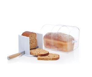 KitchenCraft Expanding Stay Fresh Acrylic Bread Keeper And Slicer Box