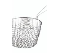 KitchenCraft Deep Fryer Basket, Extra Deep, Stainless Steel, Designed for Safety and to fit 2 cm (8'') Pans, Silver