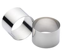 KitchenCraft Extra Deep Large Stainless Steel Cooking Rings, 9 x 6 cm (Set of 2)