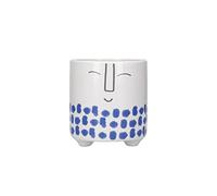Kitchencraft Happy Face Planter, Dolomite, White / Blue