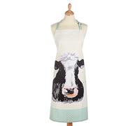 KitchenCraft 'Farmyard Animals' Adjustable 1% Cotton Printed Cooking Apron - Cream / Sage Green