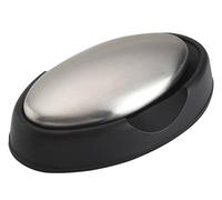 KitchenCraft "Finger Fresh" Odour-Removing Stainless Steel Soap Bar with Stand, 1 x 7 cm (4" x 3")