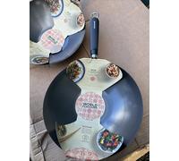 World Of Flavours Oriental 30cm Carbon Steel Non-Stick Wok With Phenolic Handle