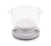 KitchenCraft Flat Mechanical Kitchen Scales with Large Bowl, 3 kg (6.5 lb) Ca...