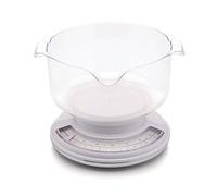 KitchenCraft Flat Mechanical Kitchen Scales with Large Bowl, 3 kg (6.5 lb) Capacity