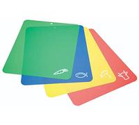 KitchenCraft Flexible Colour-Coded Chopping Boards, 38 x 3 cm (Set of 4) - Multi-Colour, 4 Pieces