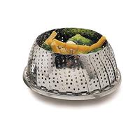KitchenCraft Food Steamer Basket for Saucepans with Collapsible Design, Stainless Steel,Silver,28 cm