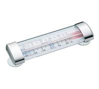 KitchenCraft Fridge Freezer Thermometer with Easy-Read Horizontal Display and Suction Cups, Plastic