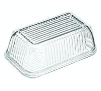 Kitchencraft Glass Embossed Vintage Style Covered Butter Dish