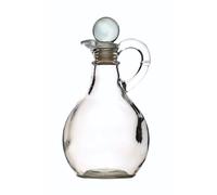KitchenCraft Glass Oil Bottle with Circular handle and globe-style stopper