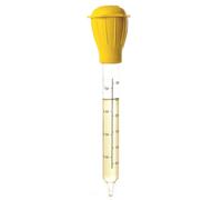 KitchenCraft Glass Turkey Baster Tube with 30 ml Capacity and Rubber Bulb 22 cm