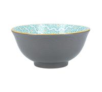 KitchenCraft Grey Arched Pattern Ceramic Bowl, 16cm - Grey - Stoneware - Bowls