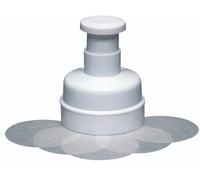 KitchenCraft Hamburger Maker Press With 100 Wax Liner Discs Food Safe Plastic