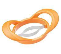 KitchenCraft Healthy Eating 2-in-1 Mango Cutter / Pitter - Orange, 5.7 x 10 x 20 cm