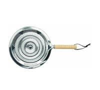 KitchenCraft Heat Diffuser / Simmer Ring with Wooden Handle, Silver