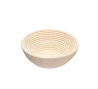 KitchenCraft Home Made Banneton Bread Basket/Proving Basket, Round, Rattan, 22 cm, Brown