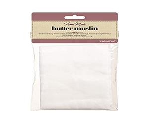 KitchenCraft Home Made Butter Muslin Cloth for Straining, Cotton, White, 9 cm