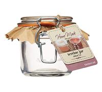KitchenCraft Home Made Terrine Style Glass Jar with Lid and Airtight Clip Seal, 200 ml