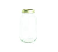 KitchenCraft Home Made Glass Preserving Jar, 1L Jam Jar with Airtight Lid, Clear Glass Jar for use with Jams, Honey, Pickles, Overnight Oats