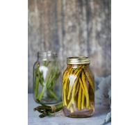 KitchenCraft Home Made Glass Preserving Jars, 500ml Jam Jars with Airtight Lids, Set of 12 - Clear - Glass - Jars
