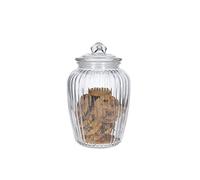KitchenCraft Home Made Large Multi-Purpose Glass Storage Jar, 2.2L | Biscuit Cookie Jar, Classic Fluted Glass Sweet Jar, Airtight Seal Keeps Food Fresh, Ideal for Biscuits or Dry Ingredients