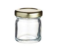 KitchenCraft Home Made Mini Jam Jar with Lid, Glass, 43 ml (1.5 fl oz)