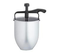 KitchenCraft Home Made Pancake Dispenser Non Stick, Metal Kitchen Accessory for Doughnuts and Batter, with Recipes in Gift Box, 12.5 x 10 x 17 cm, Silver