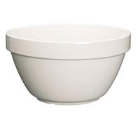 KitchenCraft Home Made Pudding Basin/Ceramic Mixing Bowl, White, Extra Large (1.5 Litre)