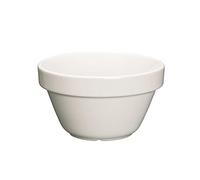 KitchenCraft Home Made Pudding Basin/Snack Bowl, Ceramic, White, Small (300 ml)