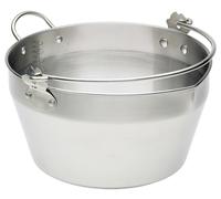 KitchenCraft Home Made Stainless Steel 9 Litre Maslin Pan with Handle - Silver - Stainless Steel - Stock Pot