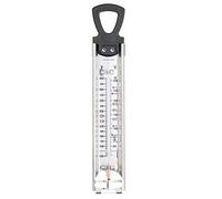 KitchenCraft Home Made Sugar Thermometer for Cooking Candy or Jam, Deep Frying and General Kitchen Use, Stainless Steel, 30.5 cm, White