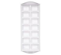 KitchenCraft Easy Release Ice Cube Tray, Stackable Ice Tray for Freezer, Plastic, 32 x 12 cm (12.5 x 4.5), White