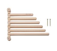 Kitchencraft Idilica Beechwood 6-Rail Wall Rack