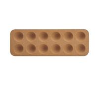 KitchenCraft Idilica Cork Egg Tray, Reusable 12-Hole Egg Holder for Egg Storage, Usable on Kitchen Countertop and Fridge, 30 x 10cm