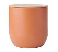 KitchenCraft Idilica Kitchen Canister with Beechwood Lid, 12 x 12cm, Terracotta in Orange | Size: 12 x 12 cm Kitchencraft Orange 12 x 12 cm
