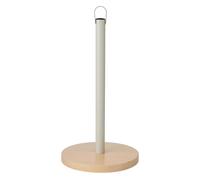 KitchenCraft Idilica Metal Kitchen Roll Holder with Beechwood Base - Wood - Metal - Kitchen Roll Holder