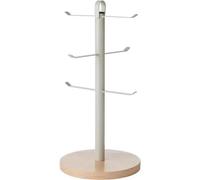 KitchenCraft Idilica Metal Mug Tree with Beechwood Base - 6 Hook