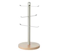 KitchenCraft Idilica Metal Mug Tree with Beechwood Base - Wood - Metal - Mug Tree