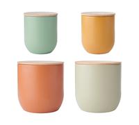 KitchenCraft Idilica Metal Storage Canister Set, 4 pc Kitchencraft Multicolor