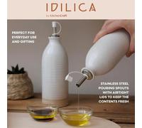 KitchenCraft Idilica Oil and Vinegar Bottles, Set of 2, Cream, 450ml